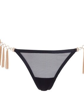 Bluebella Aurora Thong with Gold Tassel Chains